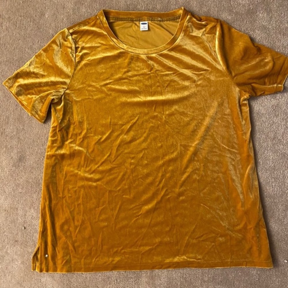 Gold/Yellow Velvet T-Shirt